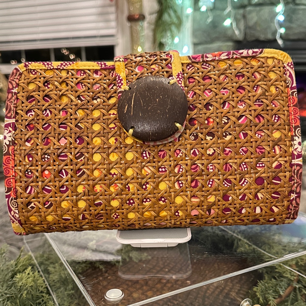 Woven Brown Clutch Bag By Vera Bradley
